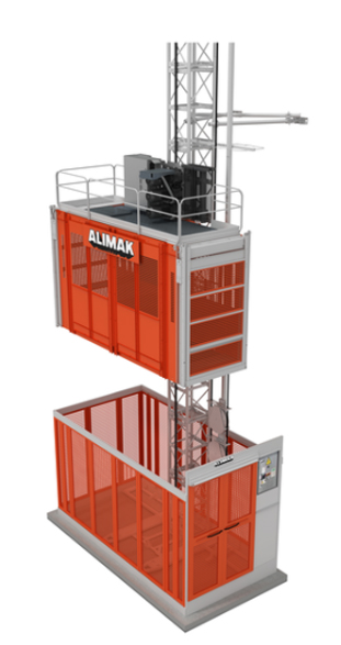 Bygghiss kuggstångsdriven < 2200 kg ALIMAK SCANDO 65/32 FC