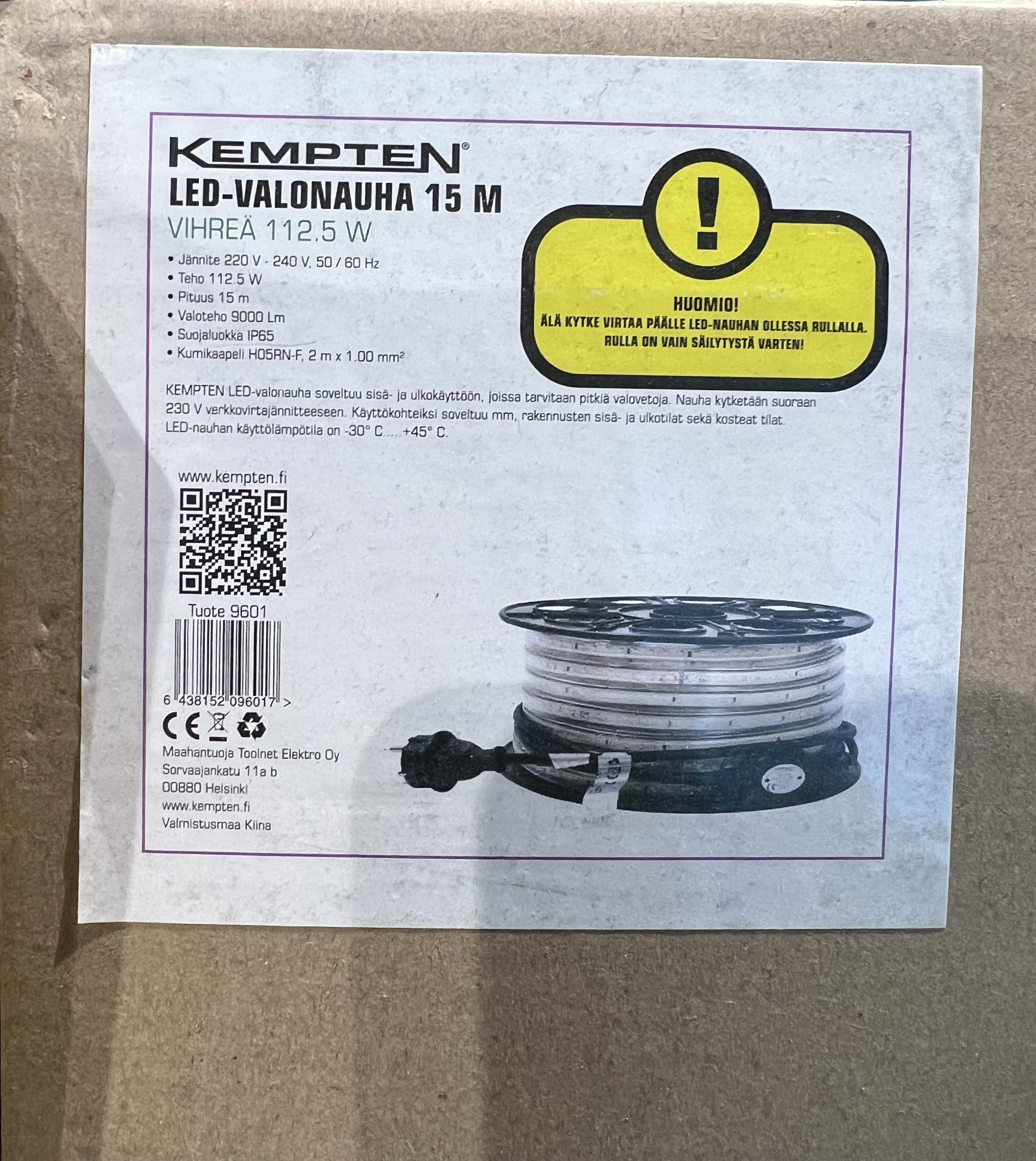 Grön LED-band 15 m  KEMPTEN 230V 7,5W/m 700 lm/m