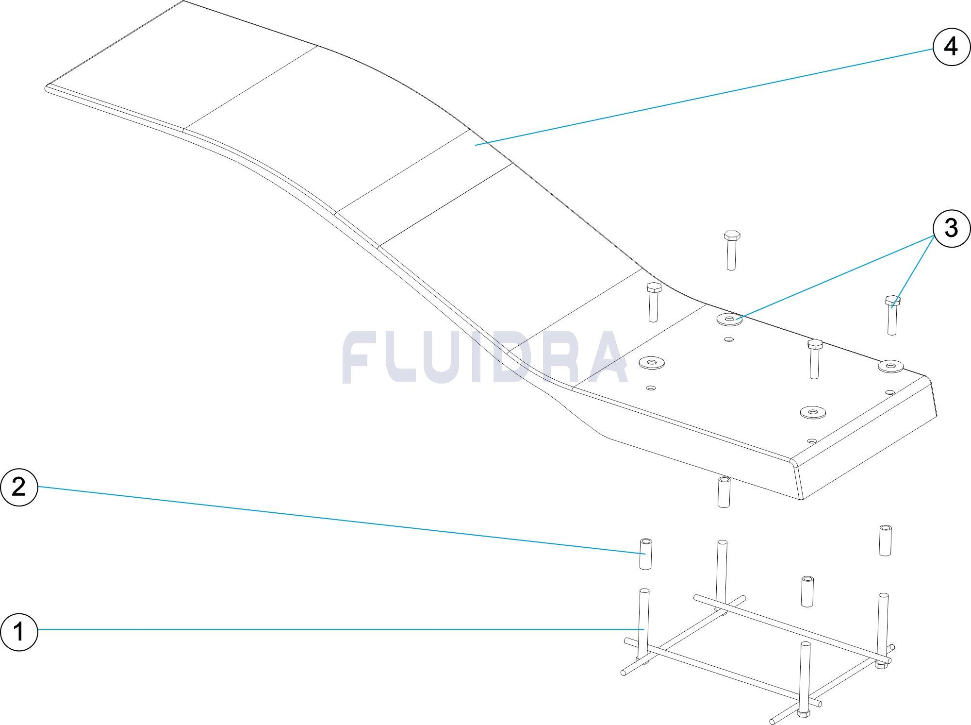 Longitud 1,6 m. Altura 0,35 m