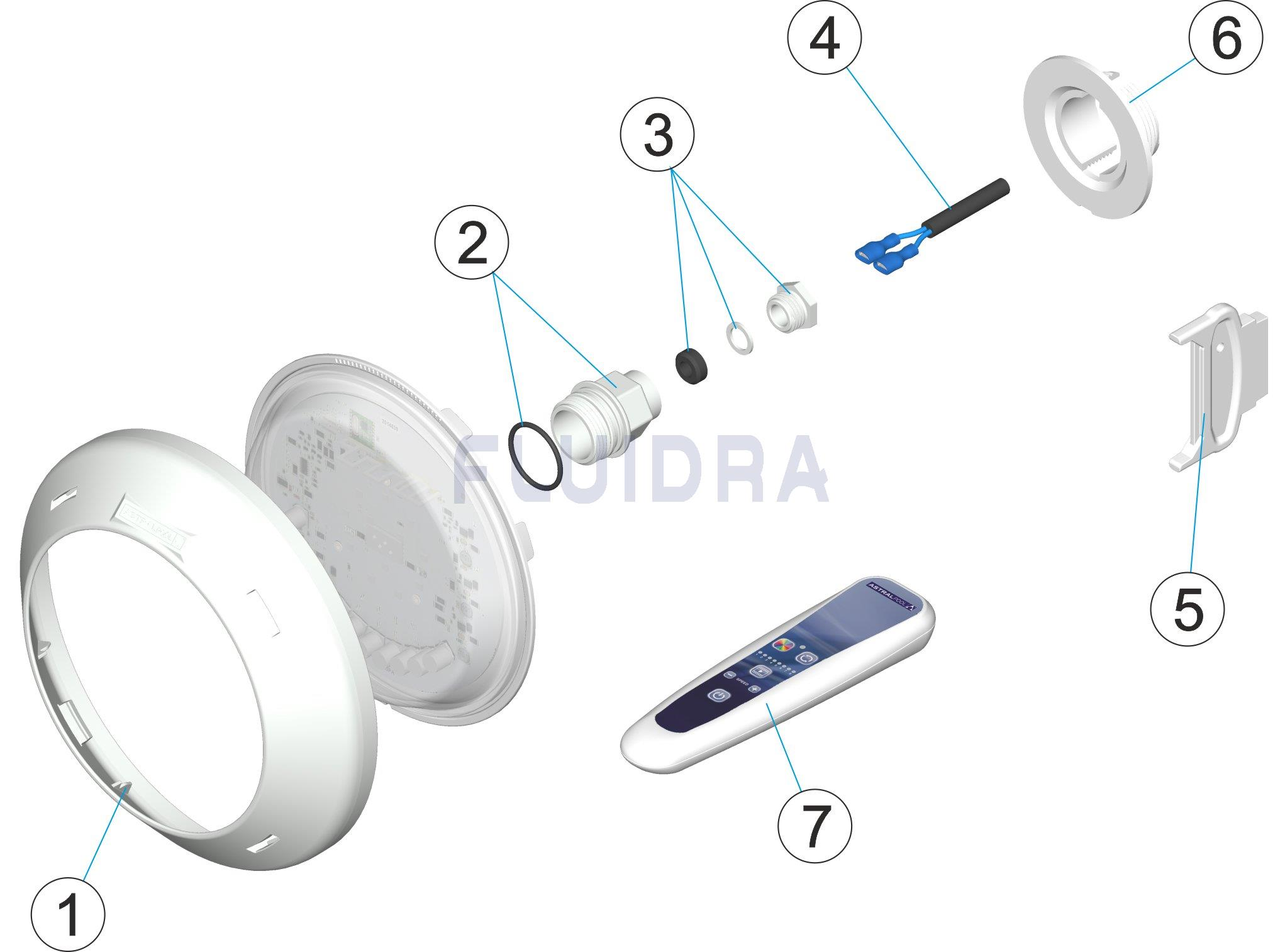 Proiettore LED piatto Astralpool Lumiplus Essential Flat RGB 1100 lm