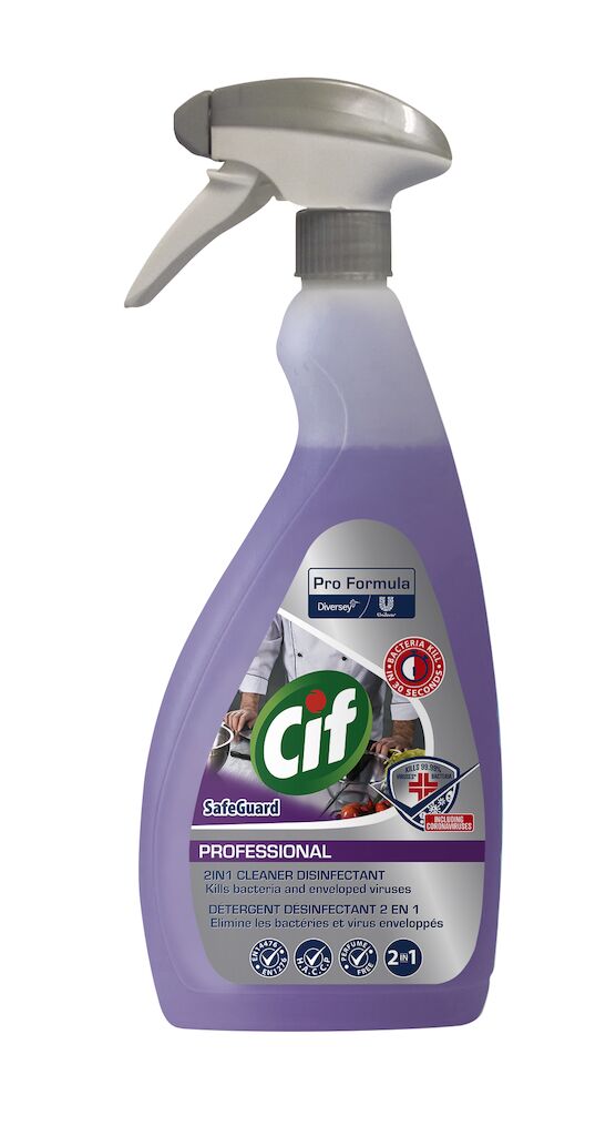 Cif Pro Formula Safeguard 2in1 Cleaner Disinfectant 6x0.75L - Dégraissant désinfectant prêt à l'emploi
