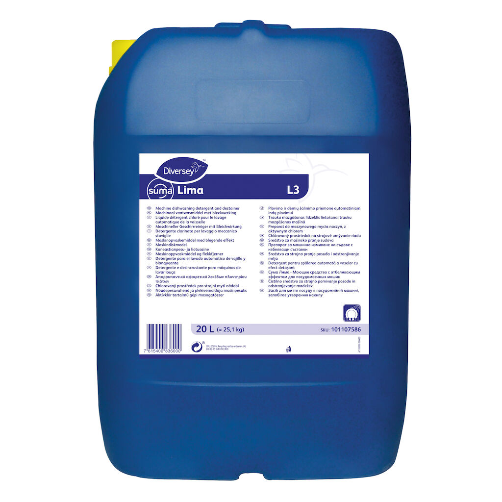 Suma Lima L3 20L - Detergent lichid pentru spălarea automată a vaselor, potrivit pentru apă cu duritate medie