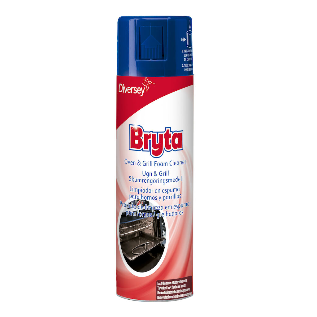 Bryta Oven and Grill Foam 6x0.5L - Heavy duty aerosol spray oven and grill cleaner