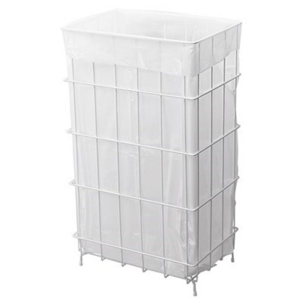 Abfallkorb aus Stahldraht, 60L 1Stk. - Weiß - Aus weiss pulverbeschichtetem Stahldraht, passender Abfallbeutel: 7519115; Abmessung (B x H x T): 400 x 630 x 270 mm