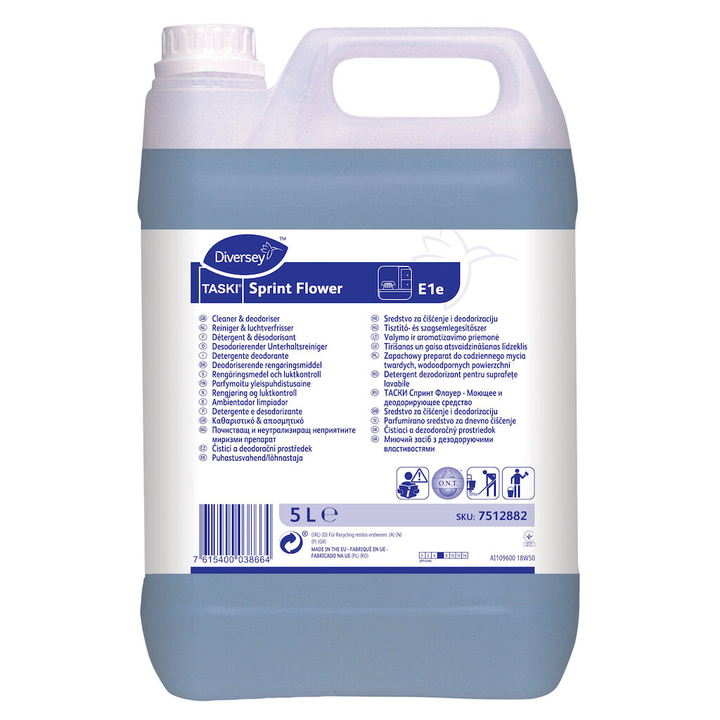 TASKI Sprint Flower 2x5L - Detergent dezodorizant pentru suprafețe lavabile