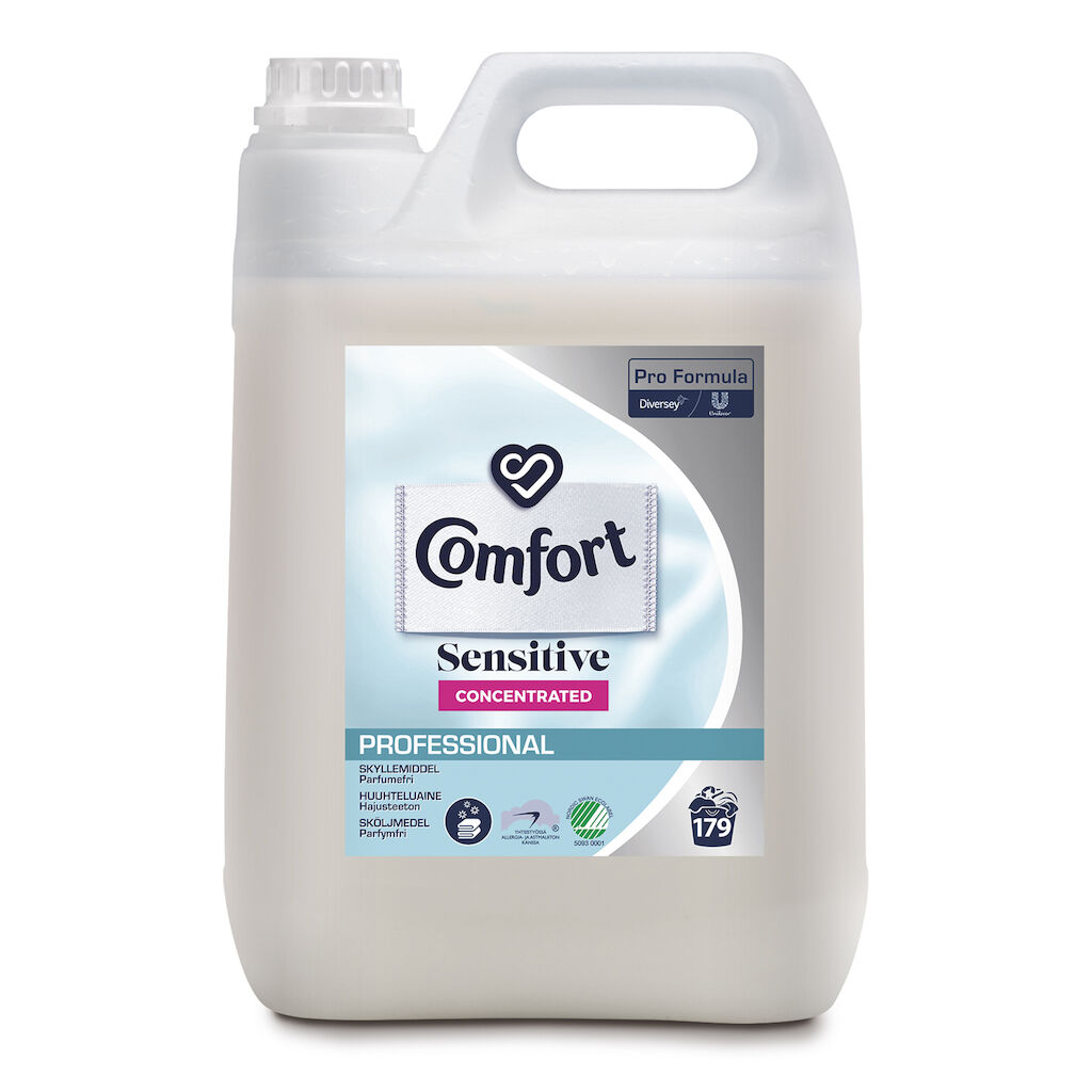 Comfort Professional Sensitive 2x5L - Koncentreret, mildt skyllemiddel uden farve og parfume