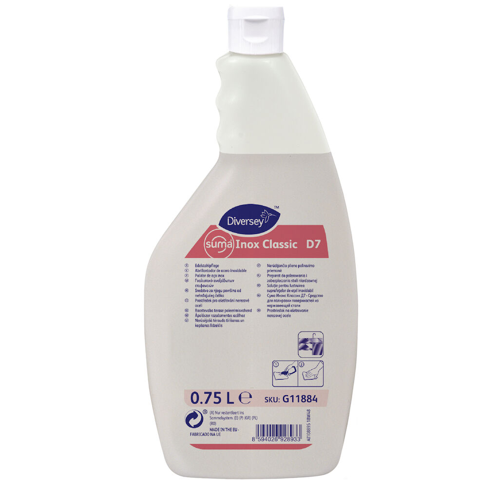 Suma Inox Classic D7 6x0.75L - Soluţie pentru lustruirea suprafeţelor de oţel inoxidabil