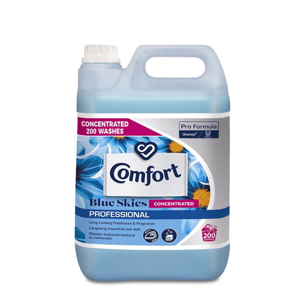Comfort Pro Formula Concentrated Blue Skies 2x5L - Koncentrerat, flytande antistat- och mjukgöringsmedel med en långtidsverkande fräsch doft