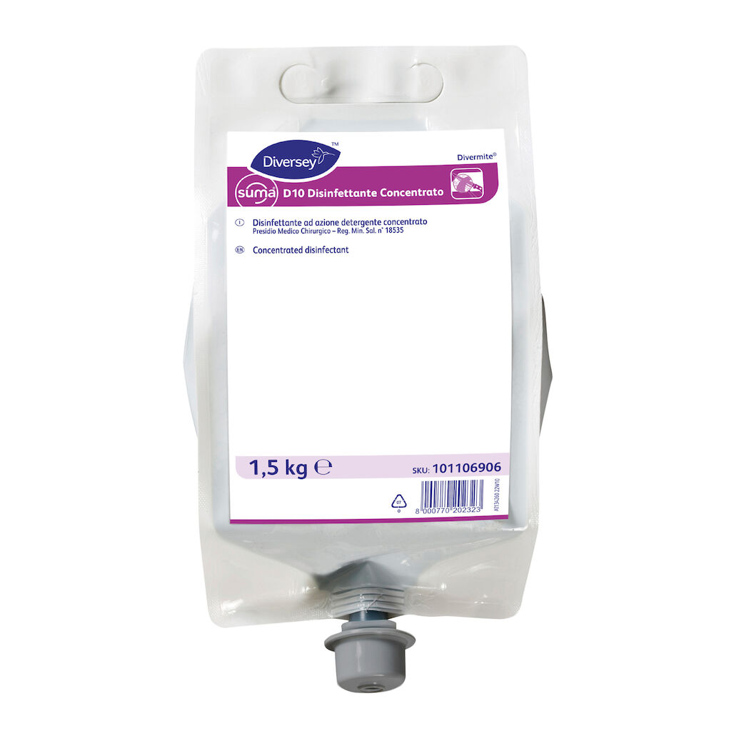 Suma D10 conc 4x1.5kg - Disinfettante concentrato. Presidio Medico Chirurgico Reg. Min. Sal. n. 18535.